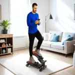 Mini-Stepper Träningsmaskin med LCD Skärm Svart av Stål och Plast för Hemmakontor Fitness Stepper för Benträning 100 kg