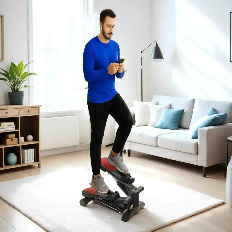 Mini-Stepper Träningsmaskin med LCD Skärm Svart av Stål