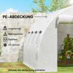 Överdrag till Växthus med Väderbeständig Yta för Odling och Skydd i Trädgård Hållbar och Stabil Vit Plast 400 x 300 x 200 cm