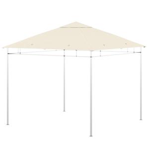 Reservtak till Paviljong med 8 Dräneringshål och Vattenavvisande Yta för Trädgård Hållbar och Lättmonterad Krämfärgad Polyester 3 x 3 m