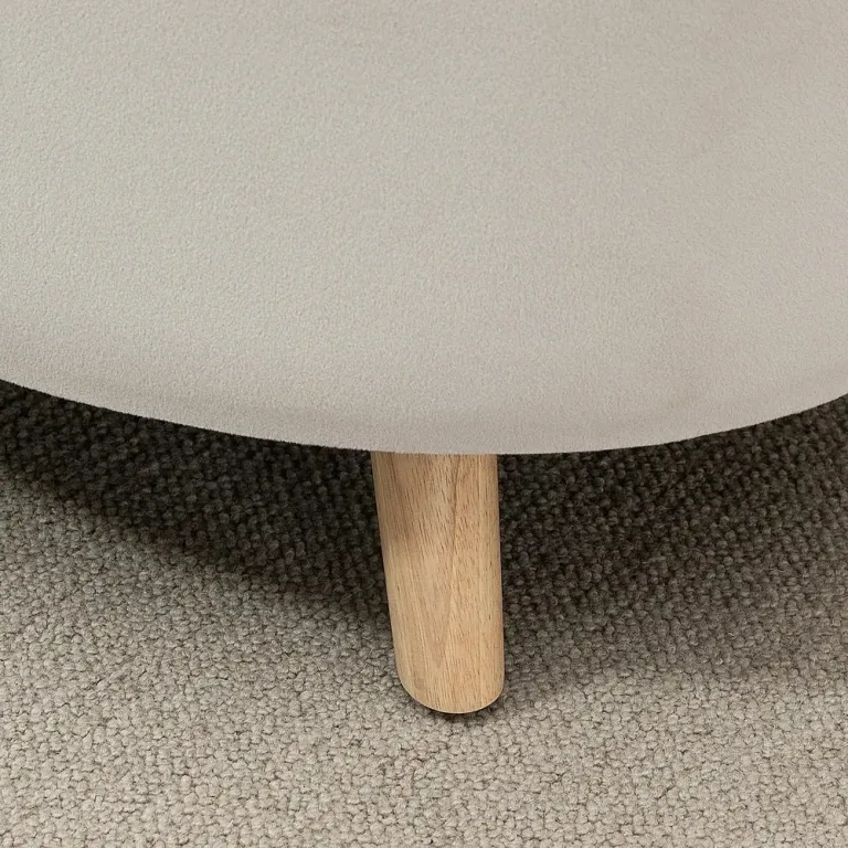 Bänk Förvaringsbänk Oval Stoppad Pall 71 x 51,5 x 42 cm