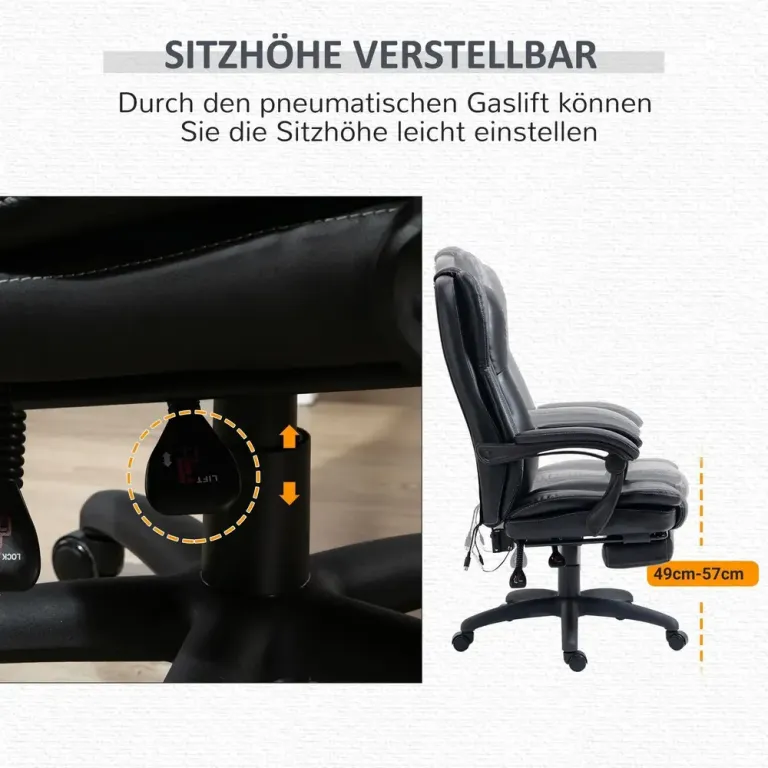Ergonomisk Kontorsstol 68,5 x x 119-127 cm