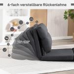 Sittsäck Bäddsoffa Ergonomisk Mörkgrå Tyg för Gäster och Gaming Hopfällbar Ryggstöd Bekväm Design 70x72x56 cm