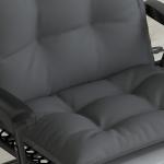 Set Med 2 Kuddar För Solstolar, Vattenavvisande Solstolsdynor För Trädgårdsstolar, Stoppade Kuddar För Strandstolar, Solstolsdynor, Kuddar För Trädgårdsmöbler, 50 X 116 X 5 Cm, Mörkgrå