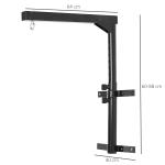 Väggmonterad Boxningssäckshållare, upp till 100 kg, Höjdjusterbar 60–88 cm, Svart