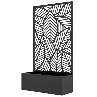 Blomlåda Väggmonterad Planter med Spaljé 61 x 23 x 113 cm