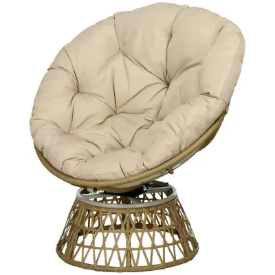 Papasanstol Snurrstol Khaki av Rotting 85 x 70 x 82 cm