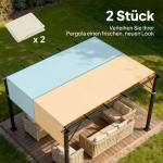 Reservtak till Pergola med UV-skydd och Vattenavvisande Yta för Terrass Hållbar och Prisvärd Krämfärgad Polyester 3 x 3 m