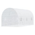 Tunnelväxthus Grön Förlängd Odlingssäsong UV-Skyddat Folieöverdrag Stabil Konstruktion 450 X 200 X 200 Cm