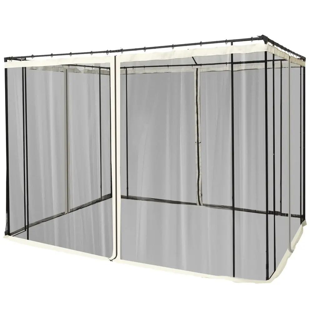 Myggnät för Paviljong 4-Pack Sidoväggar i Nät 3x3 M