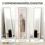 LED Fullängdsspegel med Touch Control, Dimbar, 3 Färglägen, Grå, 40x160 cm