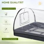 Kallbänk för Odling, Drivhus med 12 Fack och Öppningsbara Fönster, Skyddar Småplantor och Örter, Transparent, 120 x 79 x 53 cm
