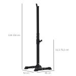 Hantelställ Skivstångsställ Set om 2 Silver av Stål för Styrketräning Höj- och Sänkbart Ställ 105-160 cm 150 kg