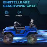 Barnelbil Elbil Barn Blå av Plast och Metall för Barn 3-6 År 12 V Fordon med 2,4 G Fjärrkontroll och Musik 3-5 km/h