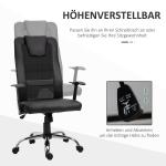 Ergonomisk Kontorsstol Höj- och Sänkbar med Vippfunktion och Armstöd upp till 120 Kg Svart