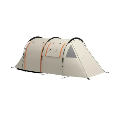Tunneltält Campingtält Khaki av Polyester Familjetält för 5