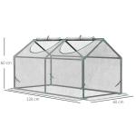 Litet Växthus med Fönster, Kompakt Drivhus i PVC, Transparent Odlingslåda för Småplantor, Transparent, 120 x 60 x 60 cm