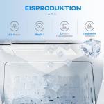 Ismaskin Bärbar Silver Rostfritt Stål för Kök och Fest Snabb Ismaskin med 2.1 L Vattentank och Stor Kapacitet Producerar 20 kg per Dygn Effektiv