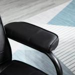 Massagestol med Pall, Vridbar Vilstol med Massagefunktion, Elektrisk TV-stol med Liggfunktion, Fjärrkontroll, Konstläder, Svart