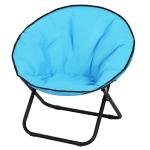 Vadderad Campingstol Oxford-Tyg Hopfällbar Strandstol med Armstöd Bekväm för Trädgård och Utflykt Blå 80 X 80 X 75 Cm
