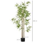 Konstgjord Växt Bambu Grön av Plast för Inomhusbruk Konstträd med 830 Blad 180 cm