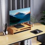 Monitorstativ Skärmstativ Skrivbordsorganisatör med Lådor Natur 49 X 25,5 X 11,5 Cm