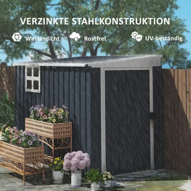 Verktygsbod Redskapsbod med Takfönster 128 x 231 x 181 cm