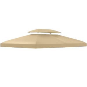 Paviljontak Prisvärd Beige för Paviljong som Vattenavvisande Reservtak med Dubbeltak för Trädgård och Altan 3 x 4 m