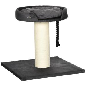 Litet Klösträd med Tvättbara Dynor, Kompakt Klösmöbel med Koja och Sisal, Hygienisk Sovplats för Katter, Grå, 80 cm