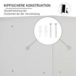 Förvaringshylla för Barn med 3 Non-woven Lådor i MDF och Tippskydd, Grå