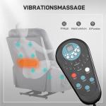 TV-fåtölj med Värme- och Massagefunktion, Fjärrkontroll och Sidoficka, Mörkgrå