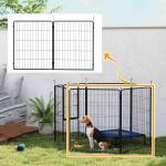 Set Med 2 St Förlängningspaneler 2 Stängselpaneler För Utomhusbruk, 80 X 100 Cm Valpstaket İ Stål, För Små Till Stora Hundar, Svart