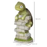 Trädgårdsfigur Sköldpadda med Solcellsbelysning och Väderbeständig Yta för Dekoration Hållbar och Prisvärd Flerfärgad Resin