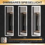 Väggspegel Badrumsspegel Silver av Glas för Badrum LED Belysning med Touch och Minnesfunktion 120 x 40 cm