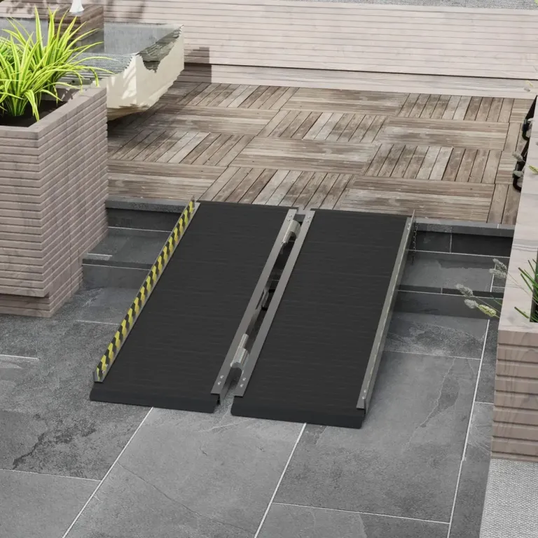 Rullstolsramp Vikbar Halkfri Yta Multipurpose Bärbar