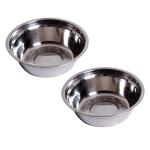 Upphöjd Matbar Rostfria Skålar Ergonomisk Matstation för Hundar MDF Skonar Nacke och Rygg Kaffebrun 58,4 X 30,5 X 25,4 Cm