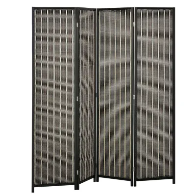 Rumsavdelare Skärmvägg 4-Delad Insynsskydd 180 x 180 cm