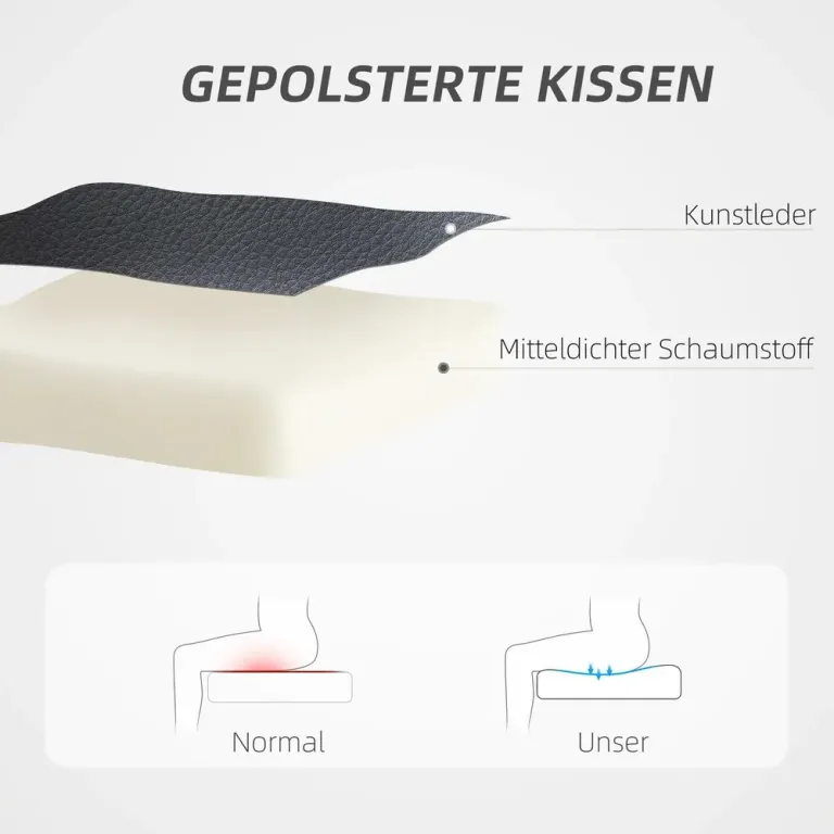Kontorsstol med Tiltfunktion Svart av Tyg