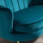 Soffa Loveseat 2-Sits Mörkgrön av Sammetslook ve Trä för Vardagsrum ve Sovrum Tjockt Stoppad Modern Dubbelsoffa 130 x 77 x 77 cm