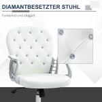 Ergonomisk Kontorsstol med Armstöd och Vadderat Ryggstöd, Vit