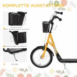 Barnsparkcykel, Höjdjusterbar, Halkfri, Stålram, Avtagbar Korg, Bromsar, Gummidäck