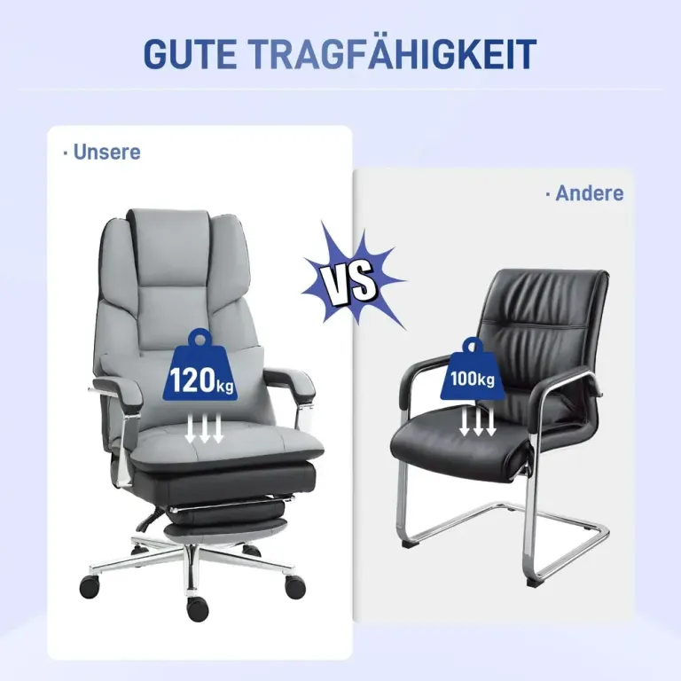Kontorsstol Ljusgrå av Konstläder och Metall
