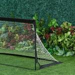 Fotbollsmål 2-Pack Hopfällbara Minimål Stål och Tetrolon för Trädgård och Lekplats Svart 186 X 90 X 89 Cm