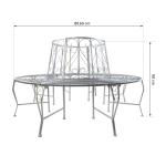 Trädbänk Rund Metall 360 Graders Placering Runt Trädstam Romantisk Design Väderbeständig Rostbrun 160 Cm