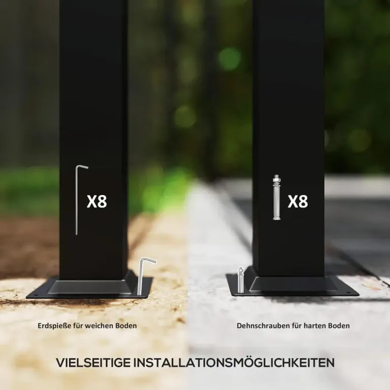Pergola Trädgårdspaviljong med Tak Krämvit 3 x 3 m