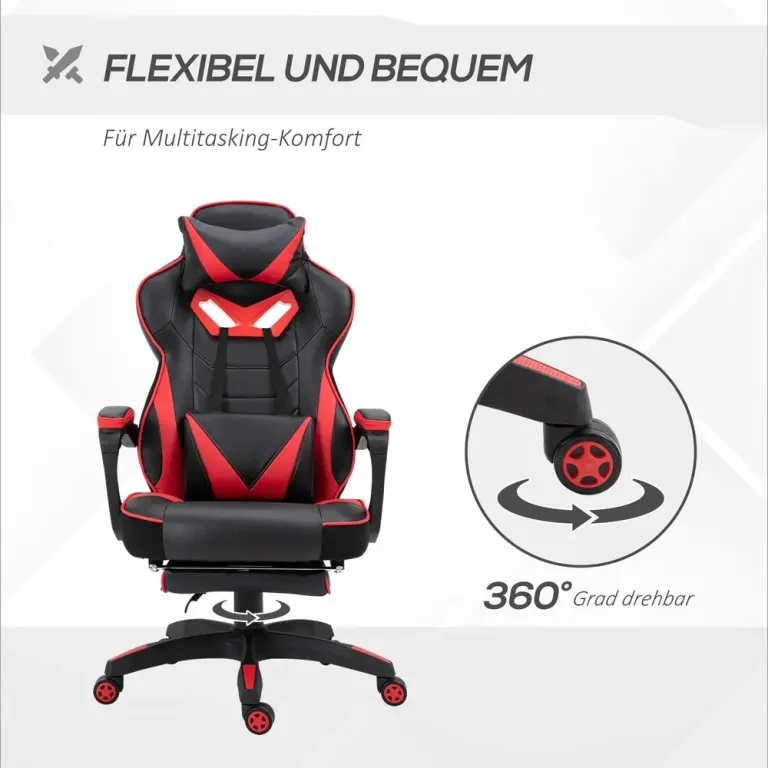 Ergonomisk Kontorsstol Chefsstol Höjbar 128,5 cm