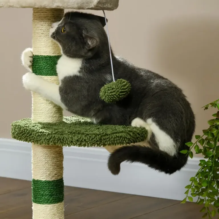 Klösträd Grön av Sisal och Plysch för Små 64 cm