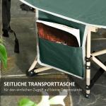 Campingsäng Gästsäng Hopfällbar Grön av Stål och Oxford Tyg för Camping och Resor inklusive Bärväska Stabil och Bekväm Säng 190 x 68 x 52 cm