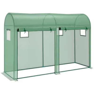Rymligt Tunnelväxthus 4 Fönster 300 x 100 x 200 cm