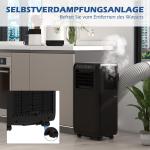 Luftkonditionering AC Svart av Plast och Metall för Hemmet Mobil 3-i-1 Kylning Ventilation Avfuktning LED Fjärrkontroll 9000 BTU